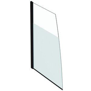 Изображение товара Шторка на ванну Jacob Delafon Serenity E4933-BL, 90 см, матовое стекло, профиль черный матовый