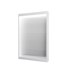 Изображение товара Зеркало 1Marka New Aris с подсветкой, белое, 60 см, подвесное, с розеткой Изображение товара Зеркало 1Marka New Aris с подсветкой, белое, 60 см, подвесное, с розеткой