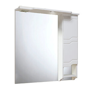 Изображение товара Зеркальный шкаф Runo Стиль 75 с подсветкой и розеткой, белый