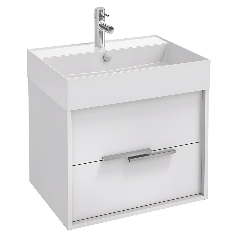 Изображение товара Тумба под раковину Jacob Delafon Vivienne EB1666-J5-J5 60 см белая блестящая