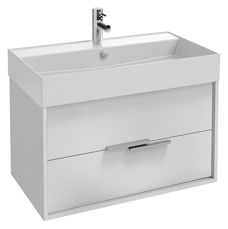 Изображение товара Тумба под раковину Jacob Delafon Vivienne EB1667-J5-J5, 80 см, белый блестящий