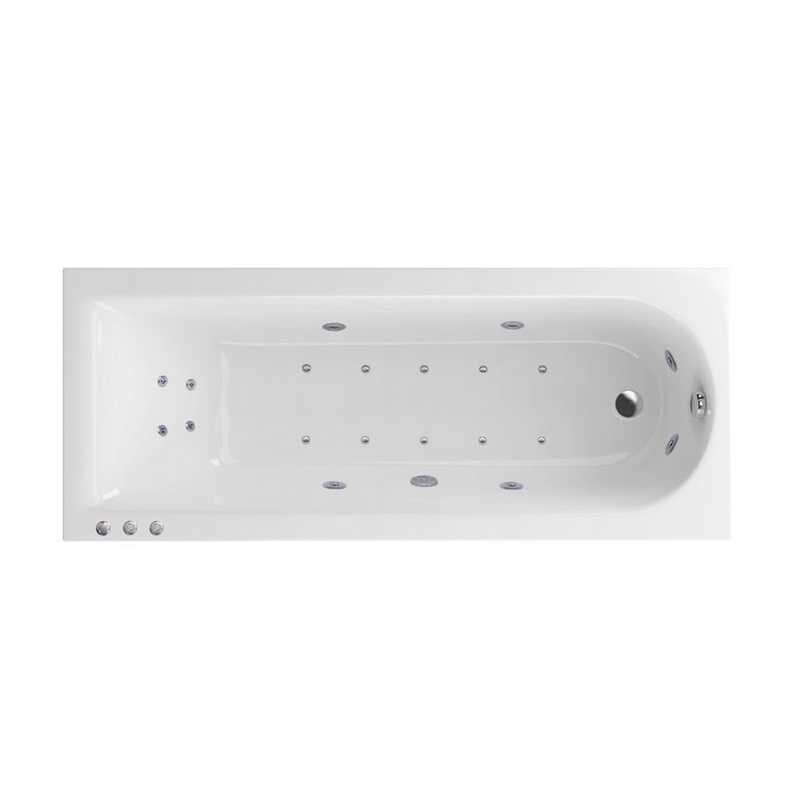Изображение товара Гидромассажная ванна Excellent Aurum Slim Lux 150x70 см, белая и хромированная
