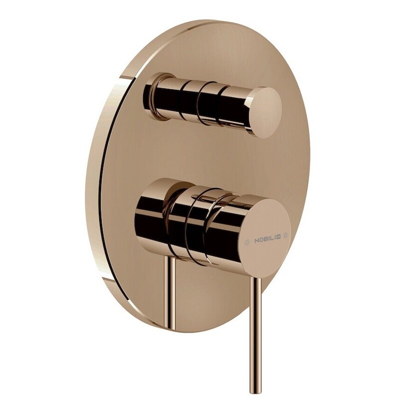 Изображение товара Смеситель Nobili Velis VE125100/ERCP для ванны и душа с PVD покрытием Red canyon