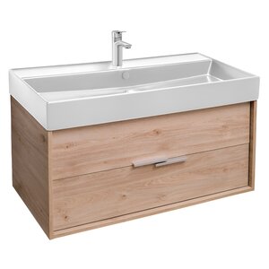 Изображение товара Тумба под раковину Jacob Delafon Vivienne EB1668-E75-E75, 100 см, цвет дуб давос натуральный, ручки хром