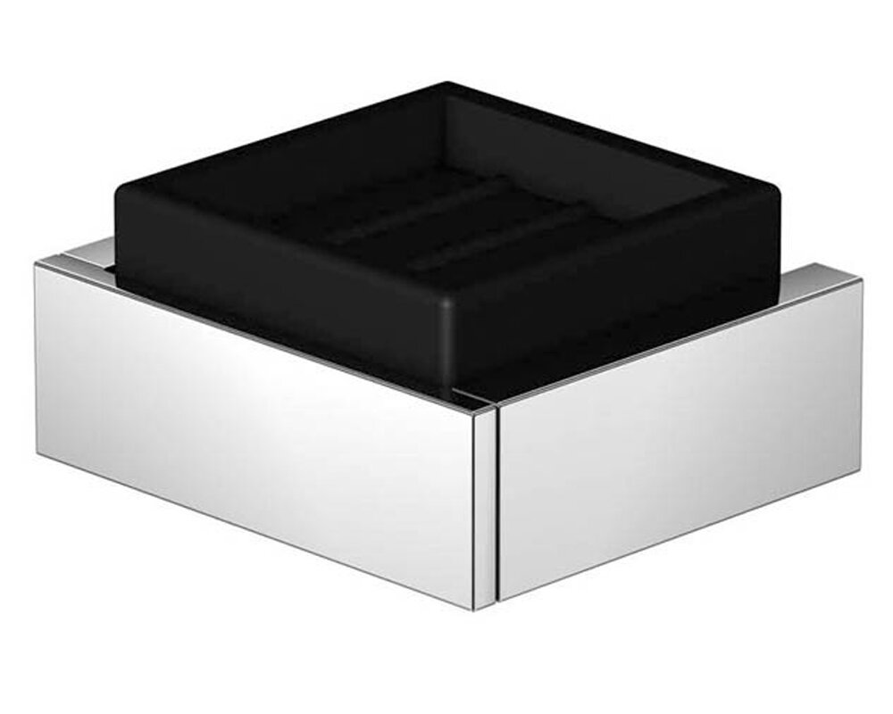 Изображение товара Мыльница Steinberg Serie 460 2202 настенная стеклянная хром черный Германия