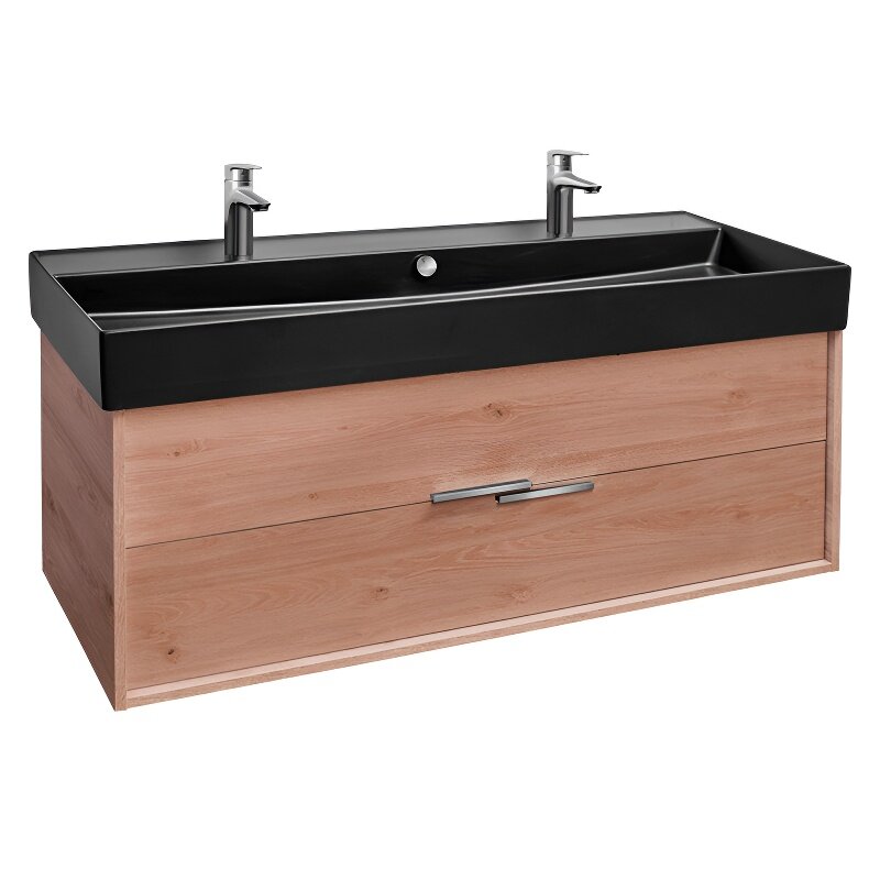 Изображение товара Тумба под раковину Jacob Delafon Vivienne EB1669-E75-E75, 120 см, цвет дуб давос натуральный, ручки хром