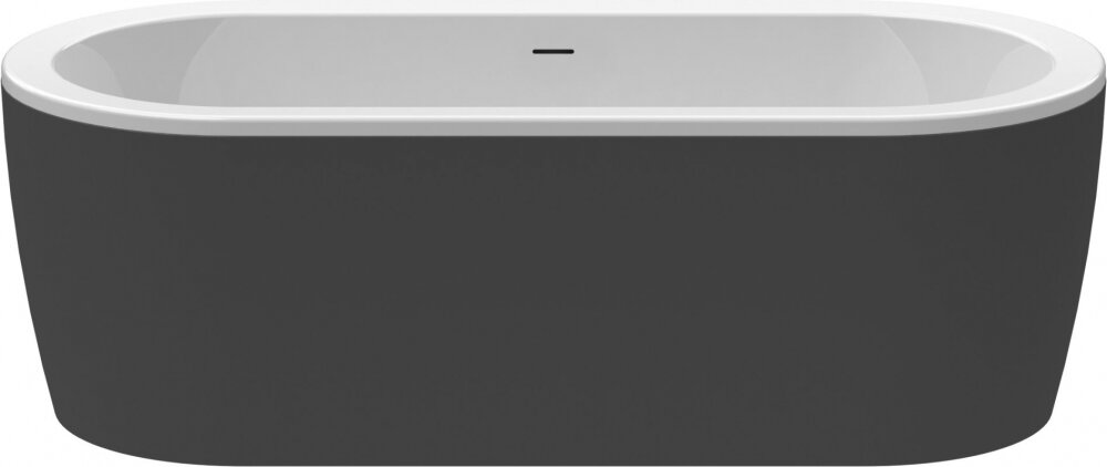 Изображение товара Акриловая ванна Cezares Slim Central 180x80 см, овальная, черная и белая