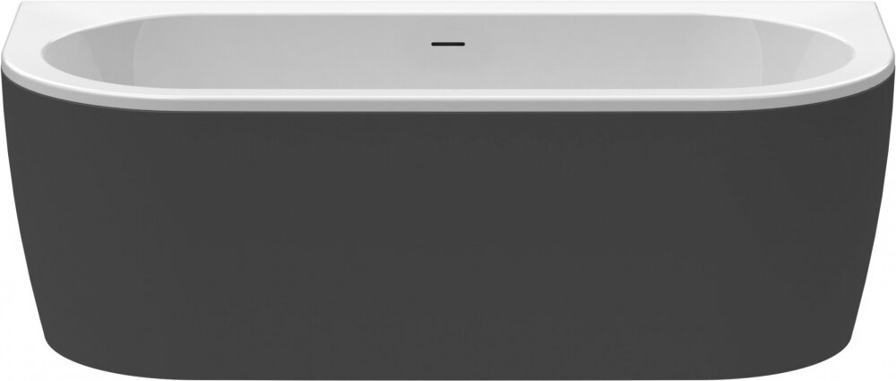 Изображение товара Акриловая ванна Cezares Slim Wall 180x79 см с черной панелью и белой чашей