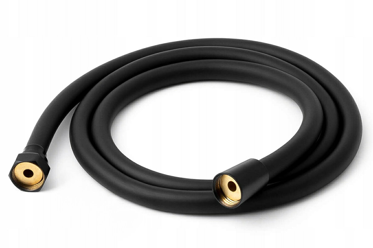 Изображение товара Шланг для душа Smartsant 150 см оплетка ПВХ латунь черный Twist-free