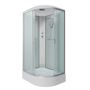 Изображение товара Душевая кабина Niagara Classic 90 x 80 см, средний поддон, профиль серебро, стекло матовое, левая/правая, NG-33984-14L/NG-33984-14R