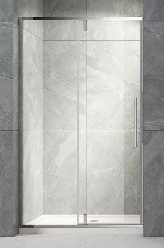 Изображение товара Душевая дверь Veconi Vianno 120 см распашная прозрачное стекло хром