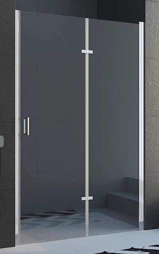 Изображение товара Душевая дверь Veconi Vianno 90 см складная стекло прозрачное хром профиль Италия