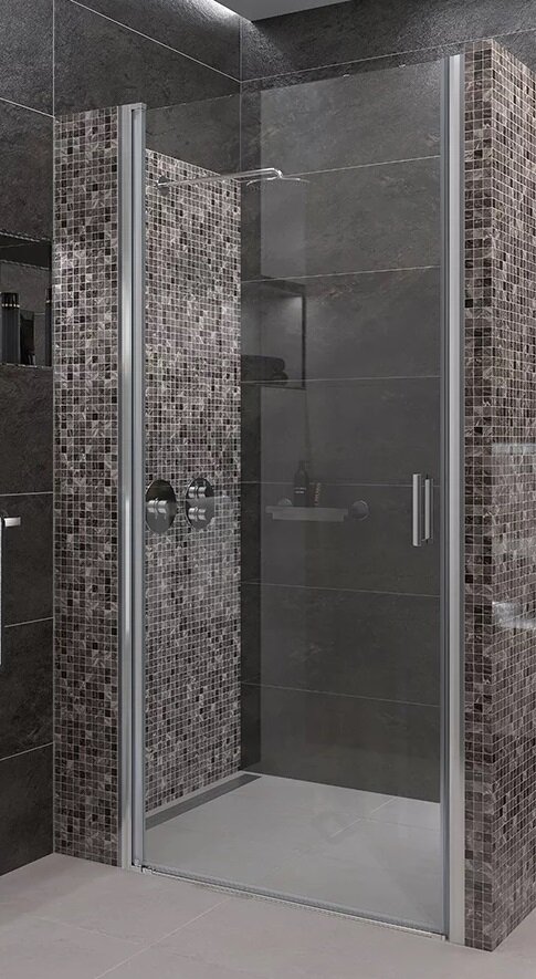 Изображение товара Душевая дверь Veconi Vianno 70 см распашная прозрачное стекло хром профиль Италия