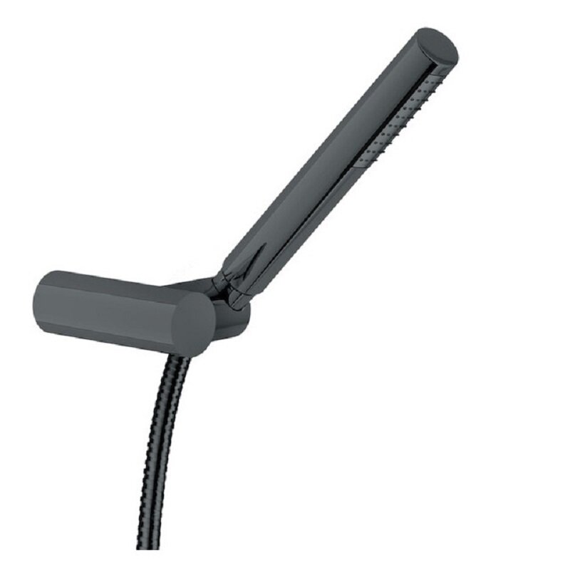 Изображение товара Душевой гарнитур Nobili со шланговым подсоединением, цвет черный Diamond smoke PVD, 1 режим струи, AD146/26FLP