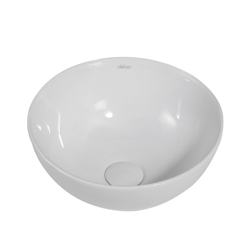 Изображение товара Круглая накладная раковина Abber Bequem AC2106 32x32 см белая глянцевая