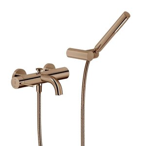 Изображение товара Смеситель Nobili Velis VE125110RCP для ванны и душа, с душевым гарнитуром, цвет красное золото