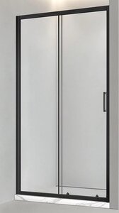 Изображение товара Душевая дверь Veconi Vianno 140 см раздвижная, стекло прозрачное, профиль черный матовый, VN46B-140-01-C5