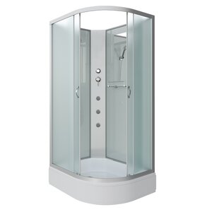 Изображение товара Душевая кабина Niagara Classic 110 x 80 см, средний поддон, профиль серебро, стекло матовое, левая/правая, NG-33184-14LBKG/NG-33184-14RBKG