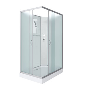 Изображение товара Душевая кабина Niagara Classic 110 x 80 см, низкий поддон, профиль серебро, стекло матовое, NG-43185-14QBK