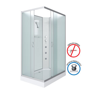 Изображение товара Душевая кабина Niagara Classic 110 x 80 см, низкий поддон, профиль серебро, стекло матовое, NG-43185-14QBKG