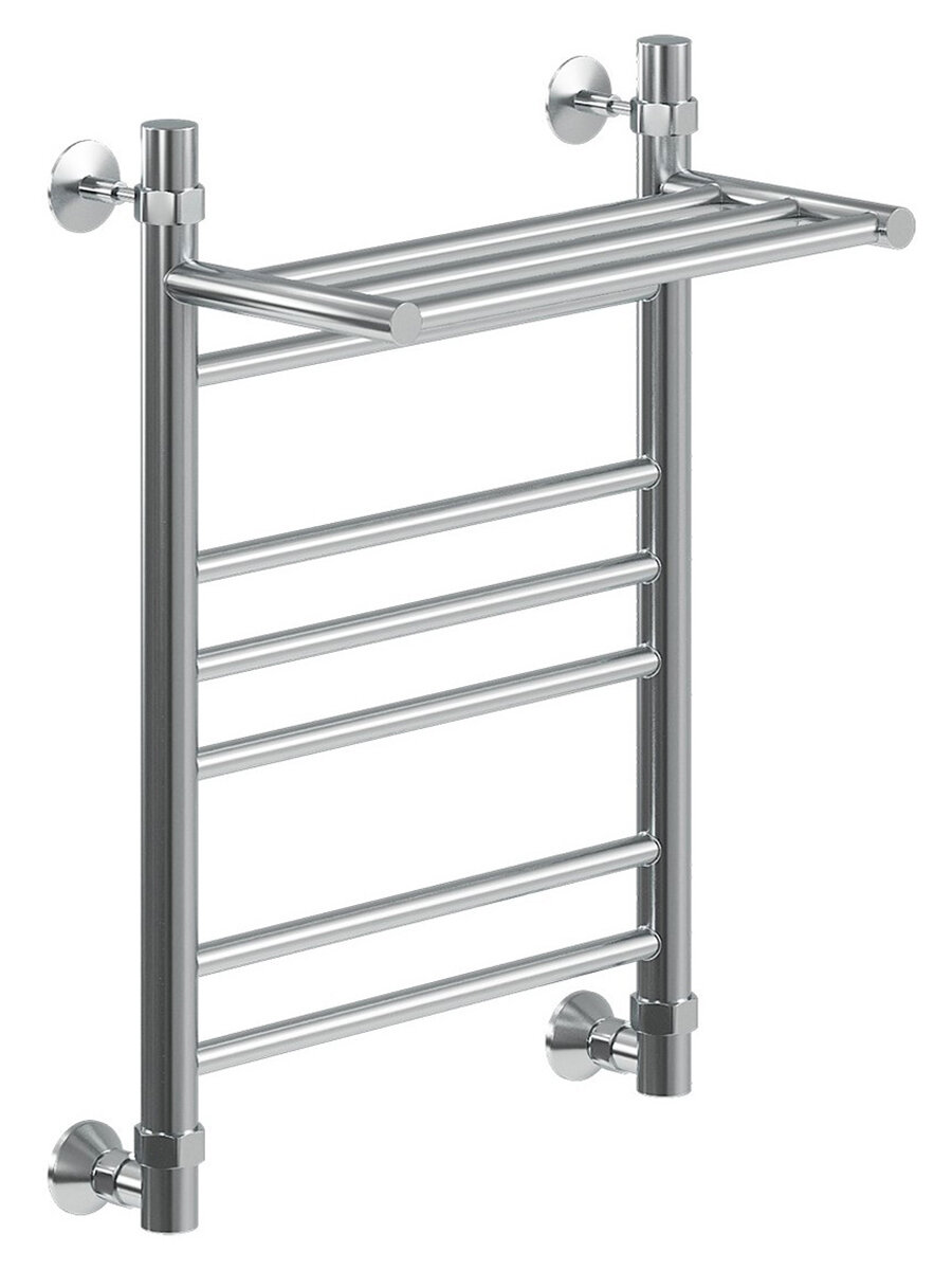 Изображение товара Водяной полотенцесушитель Ника Classic 60х50 с полкой хром нержавеющая сталь