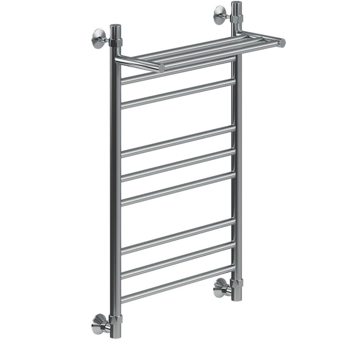 Изображение товара Полотенцесушитель водяной Ника Classic, высота 80 см, ширина 40 см, с полкой, хром, ЛП Г2 ВП 80/40