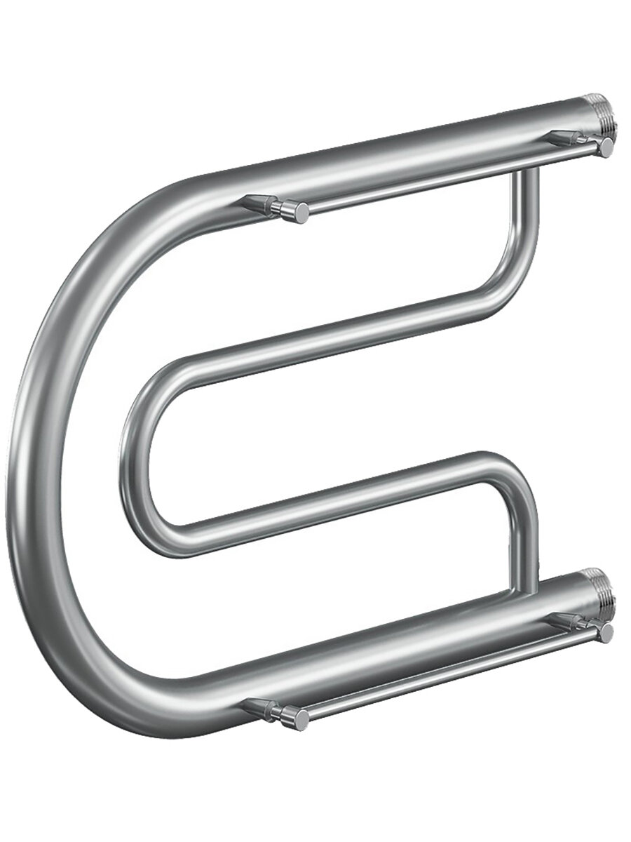 Изображение товара Полотенцесушитель водяной Ника Econ, высота 32 см, ширина 40 см, с полкой, хром, ПЛ 2 32/40