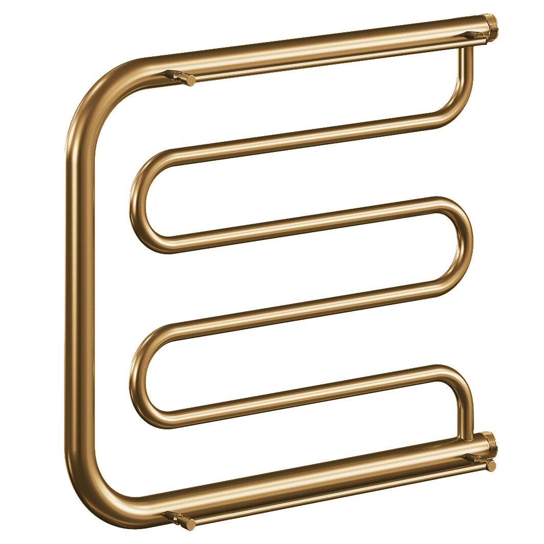 Изображение товара Полотенцесушитель водяной Ника Econ, высота 50 см, ширина 50 см, с полкой, бронза, ПМ 50/50 бронза