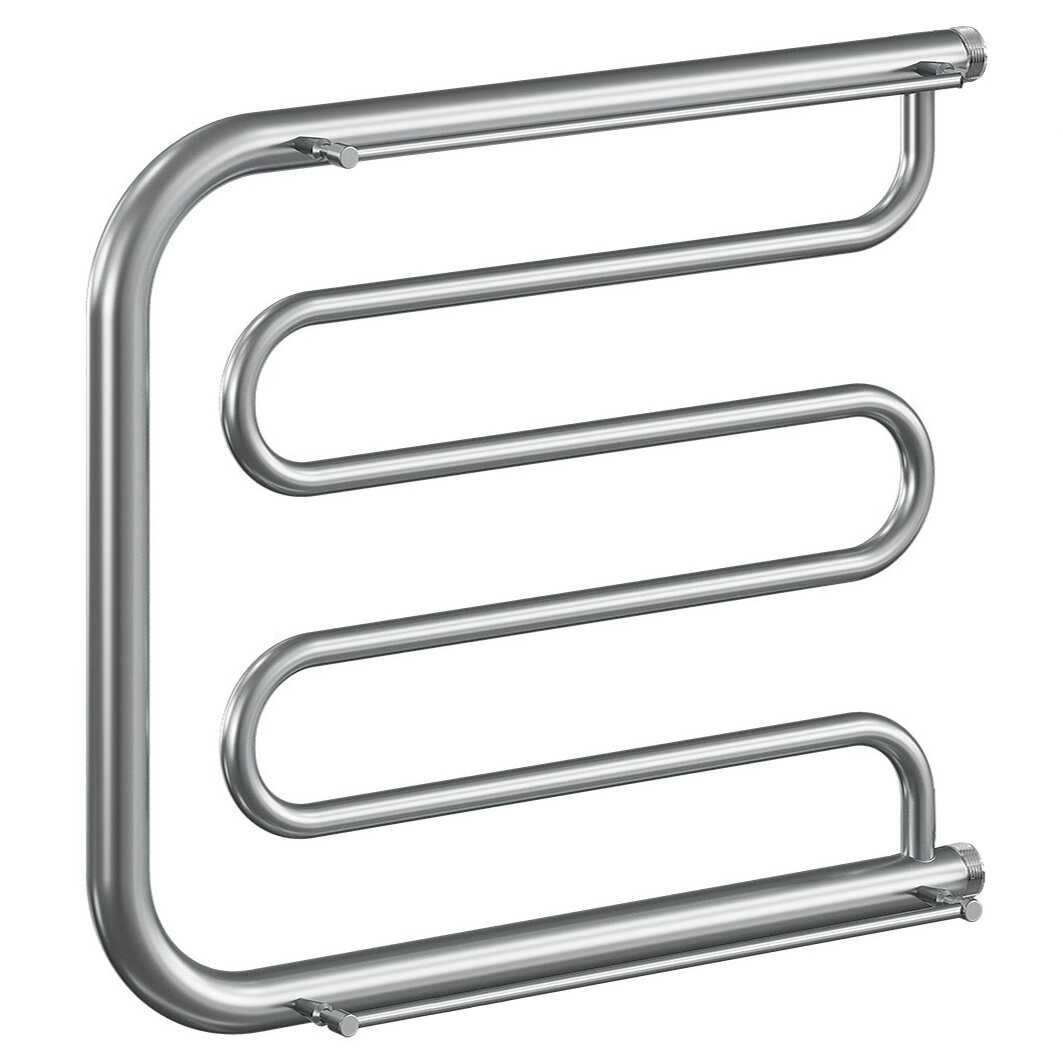 Изображение товара Полотенцесушитель водяной Ника Econ, высота 50 см, ширина 70 см, с полкой, хром, ПМ 50/70