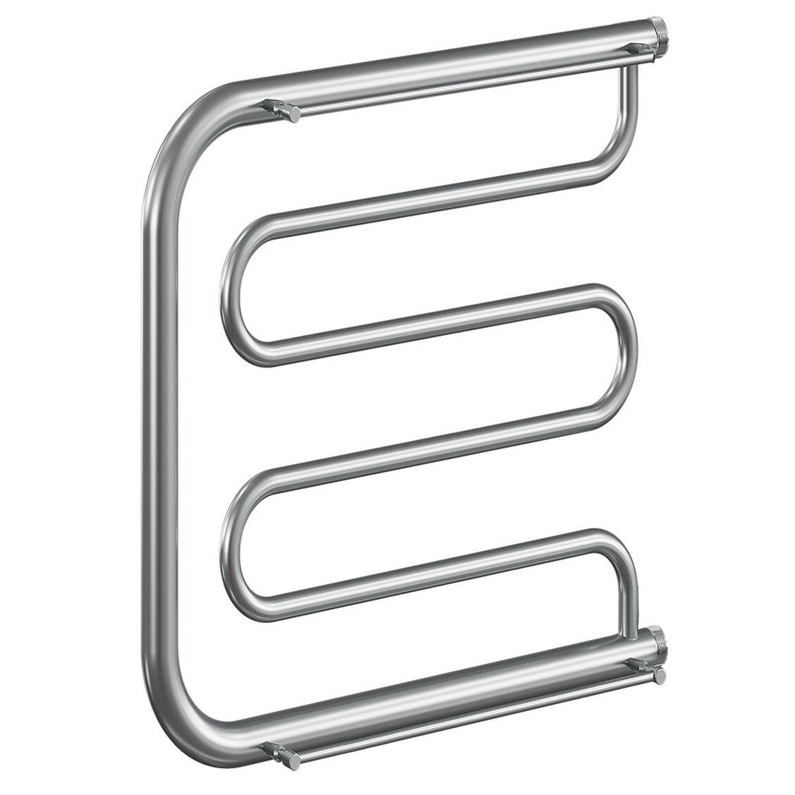 Изображение товара Водяной полотенцесушитель Ника Econ 60x40 с полкой хром из нержавеющей стали