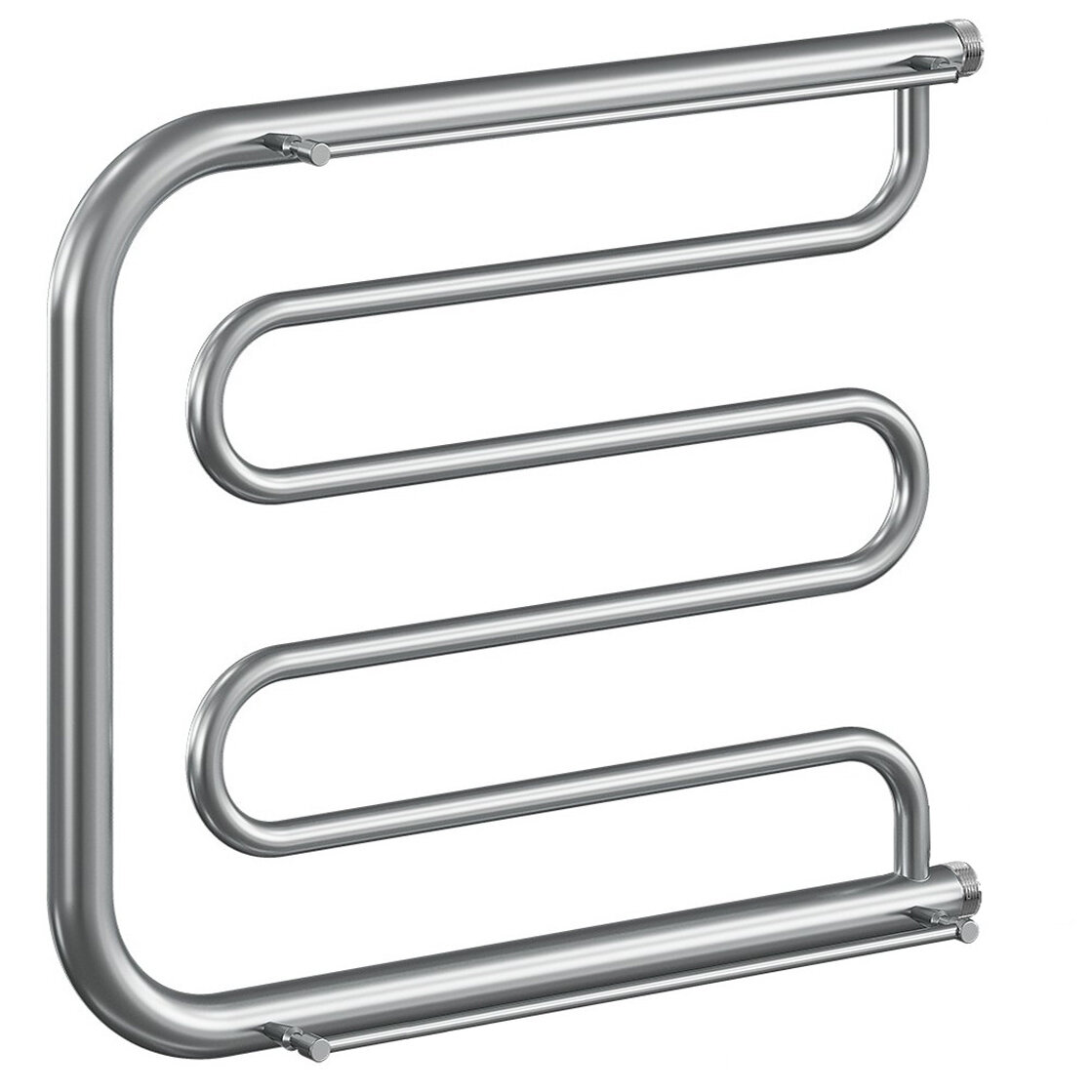 Изображение товара Полотенцесушитель водяной Ника Econ, высота 60 см, ширина 70 см, с полкой, хром, ПМ 60/70