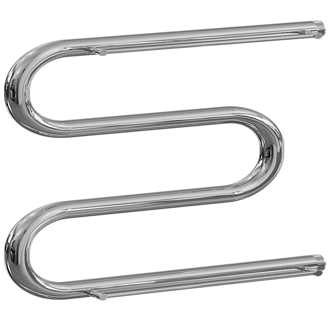 Изображение товара Полотенцесушитель водяной Ника Simple, высота 50 см, ширина 100 см, с полкой, хром, М 50/100