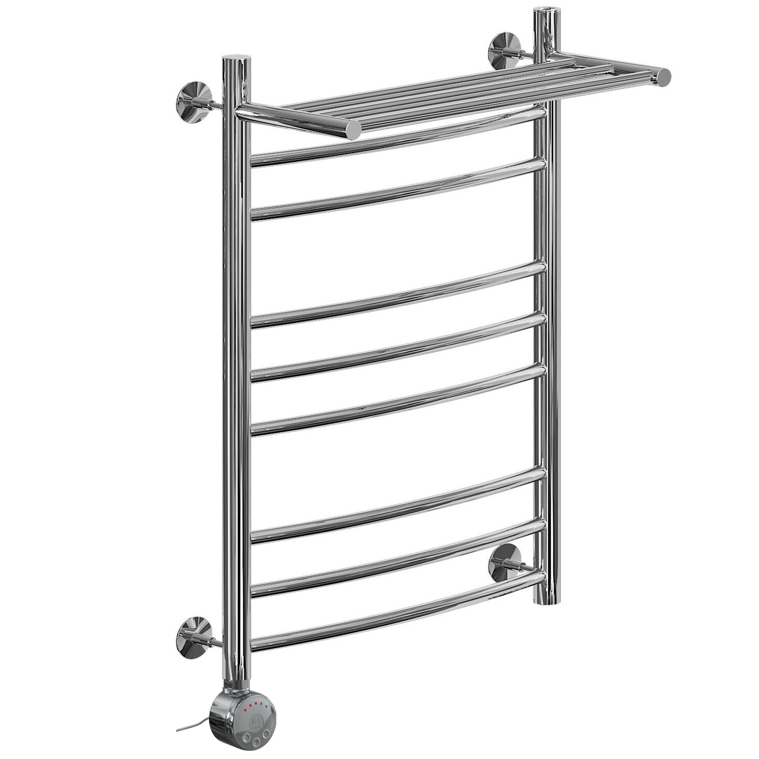 Изображение товара Полотенцесушитель Ника Arc 80/60 Лестница с полкой, левое подключение, нержавеющая сталь