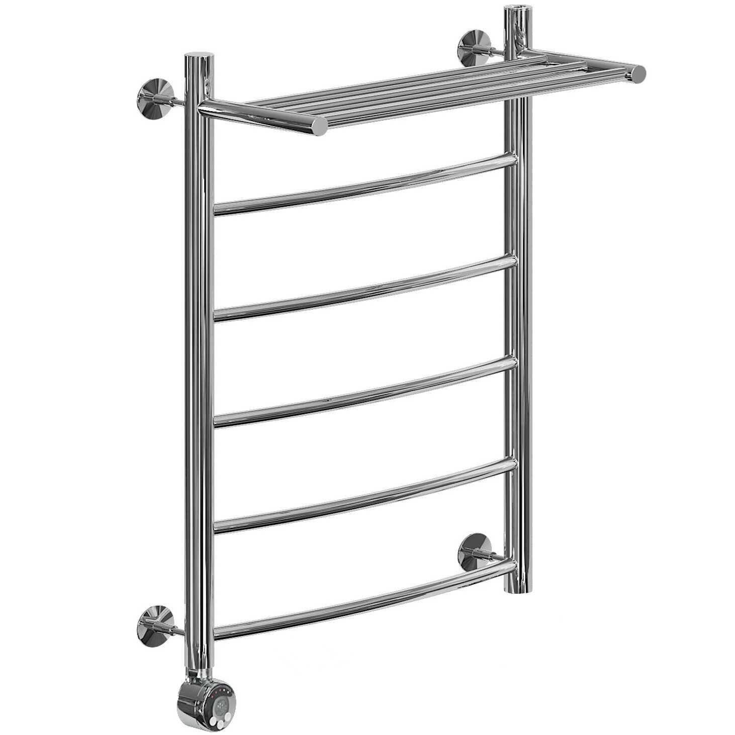 Изображение товара Электрический полотенцесушитель Ника Arc, 80x60 см, с полкой, хром