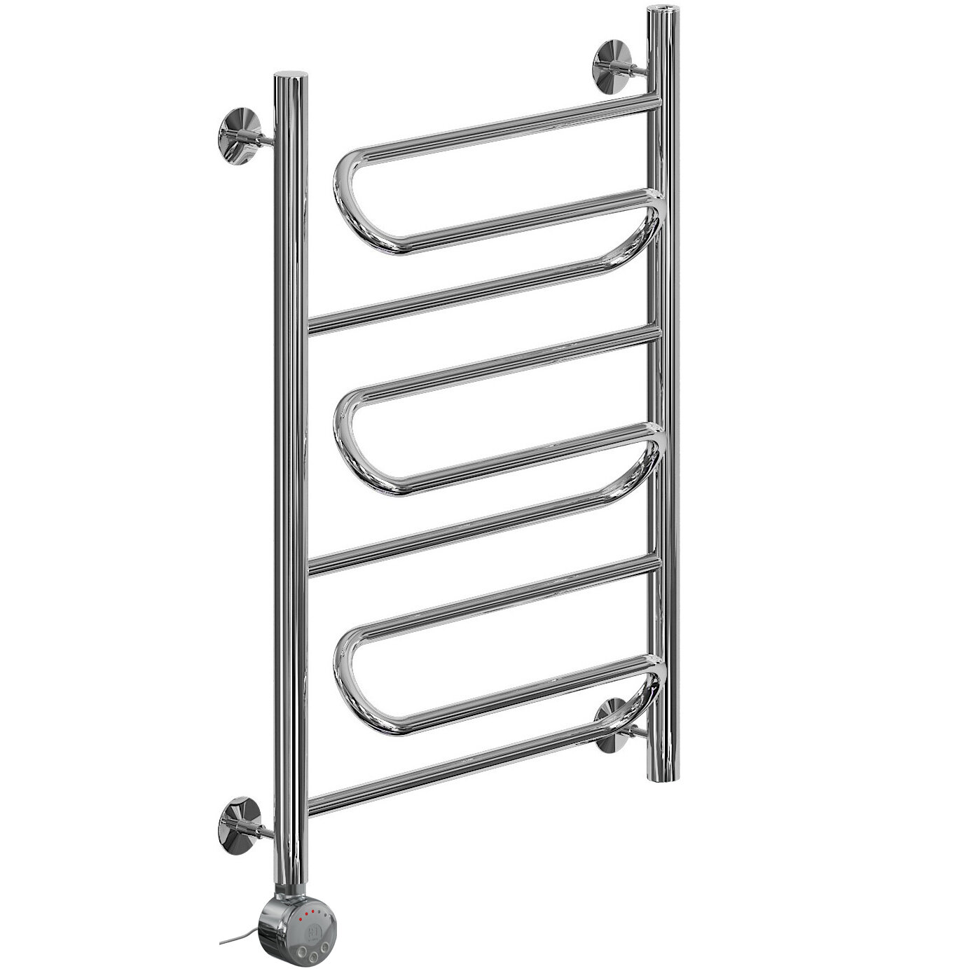 Изображение товара Электрический полотенцесушитель Ника Curve 80х50 см хром нержавеющая сталь