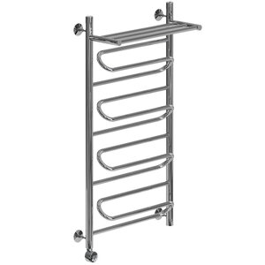 Изображение товара Полотенцесушитель электрический Ника Curve, высота 100 см, ширина 50 см, подключение слева, с полкой, хром, ЛЗ ВП 100/50