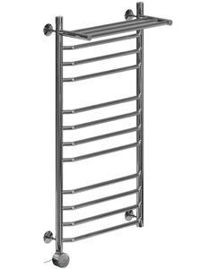 Изображение товара Полотенцесушитель электрический Ника Trapezium, высота 100 см, ширина 50 см, подключение слева, с полкой, хром, ЛТ Г2 ВП 100/50