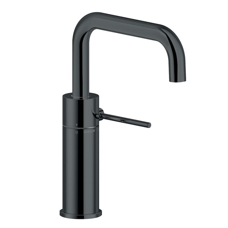 Изображение товара Смеситель Nobili Velis VE125118/3FLP для раковины, без донного клапана, цвет черный глянцевый