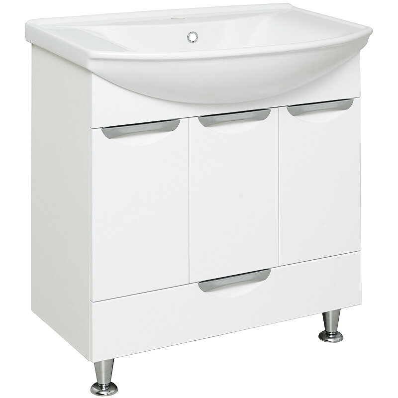 Изображение товара Тумба под раковину Runo Барселона 00000001032 75, белая Изображение товара Тумба под раковину Runo Барселона 00000001032 75, белая