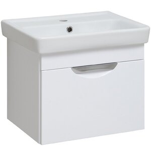 Изображение товара Тумба под раковину Runo Ибица 50, подвесная, белая, МДФ