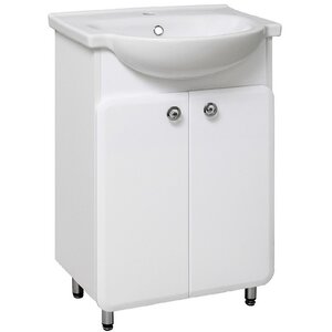 Изображение товара Тумба под раковину Runo Капри 55 напольная белая для ванной комнаты