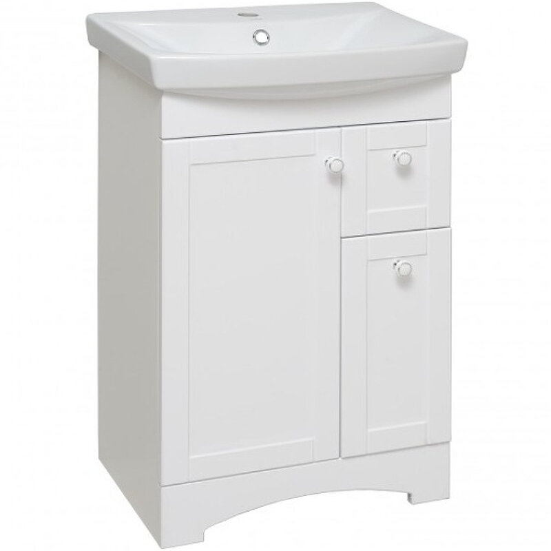 Изображение товара Тумба под раковину Runo Мерида 00-00000738 55, белая Изображение товара Тумба под раковину Runo Мерида 00-00000738 55, белая