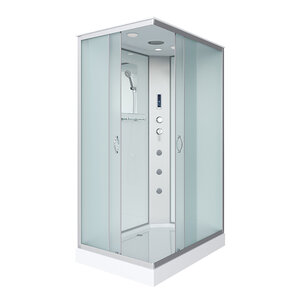 Изображение товара Душевая кабина Niagara Classic 120 x 90 см, низкий поддон, профиль серебро, стекло матовое, NG-43295-14QF