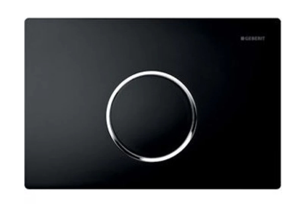 Изображение товара Клавиша Geberit Sigma 10, 115.758.KM.1, цвет черный/хром глянец Изображение товара Клавиша Geberit Sigma 10, 115.758.KM.1, цвет черный/хром глянец