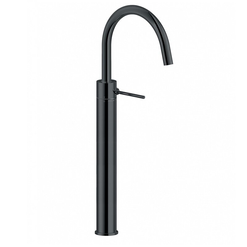 Изображение товара Смеситель Nobili Velis VE125148/2FLP для раковины, черный глянцевый, донный клапан, 1 отверстие, по