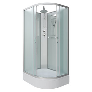 Изображение товара Душевая кабина Niagara Classic 130 x 90 см, средний поддон, профиль серебро, стекло матовое, левая/правая, NG-33394-14LBKT/NG-33394-14RBKT