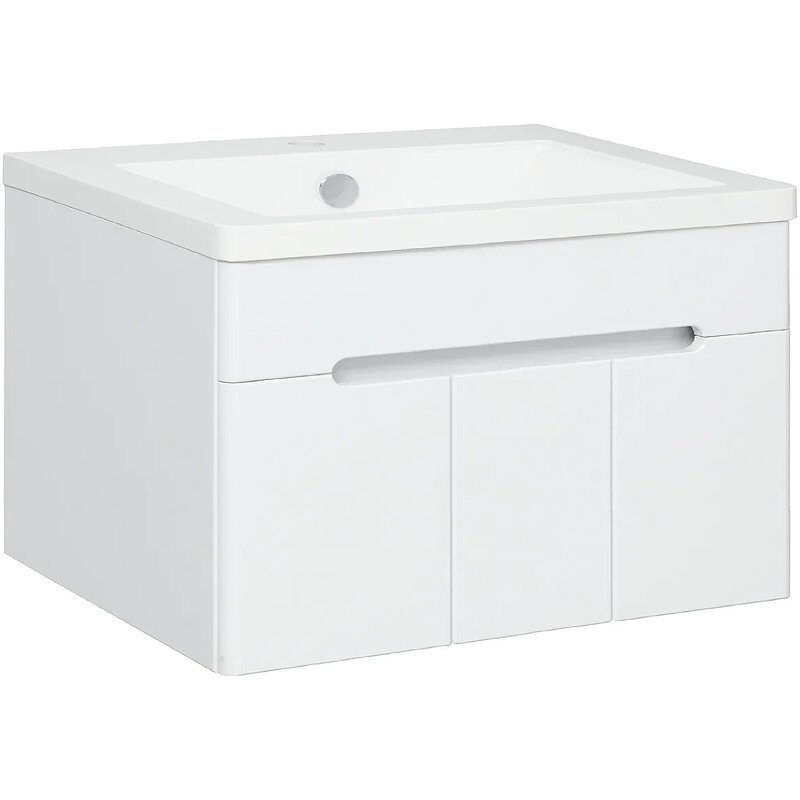 Изображение товара Тумба под раковину Runo Парма 75 подвесная 3 двери белая Изображение товара Тумба под раковину Runo Парма 75 подвесная 3 двери белая