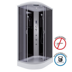 Изображение товара Душевая кабина Niagara Classic 120 x 80 см, низкий поддон, профиль серебро, стекло тонированное, левая/правая, NG-3512-14LF/NG-3512-14RF