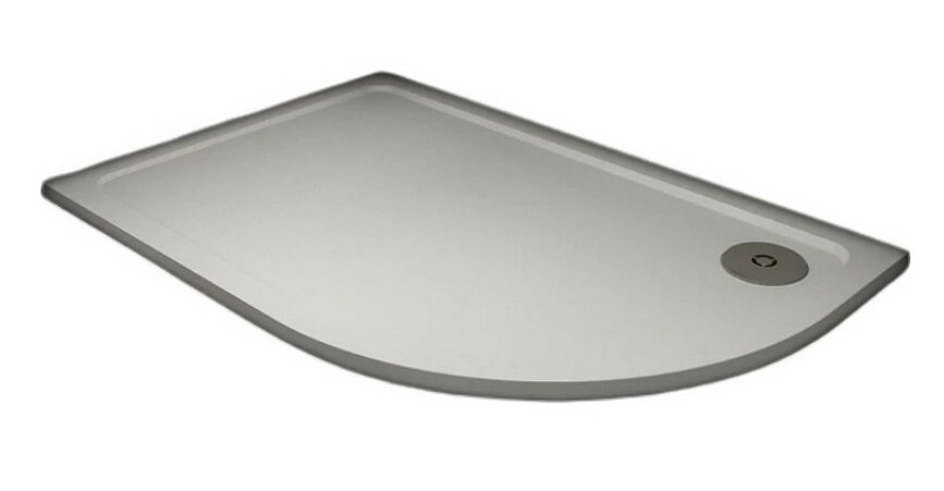 Изображение товара Душевой поддон Veconi Tezeo stone 100x90 см асимметричный белый глянцевый