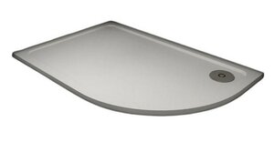 Изображение товара Душевой поддон Veconi Tezeo stone, 100 х 90 см, асимметричный, белый глянцевый, левый/правый, TZ11L/R